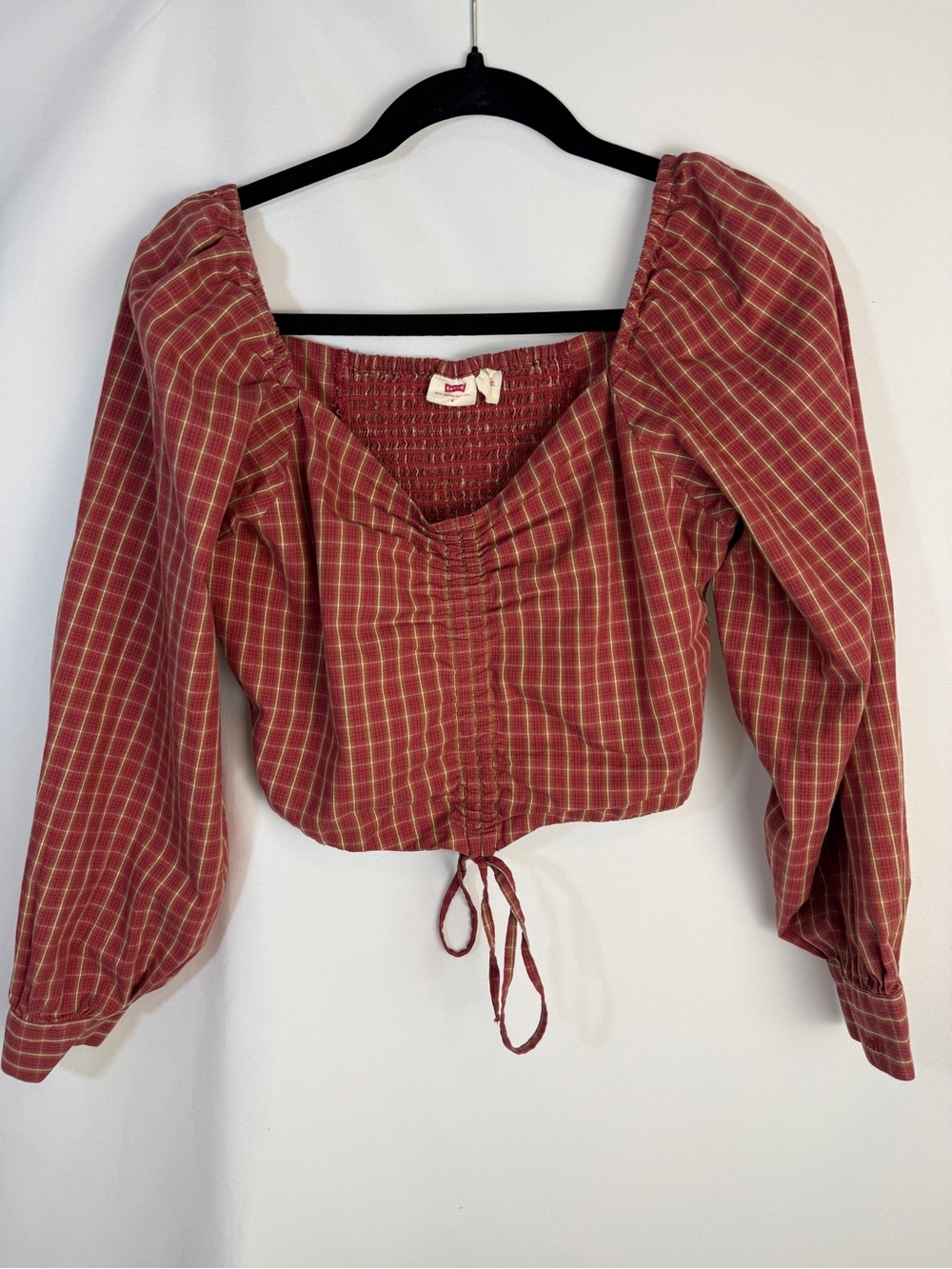 Levi’s Devin Blouse Red Zelda Plaid Western Rodeo